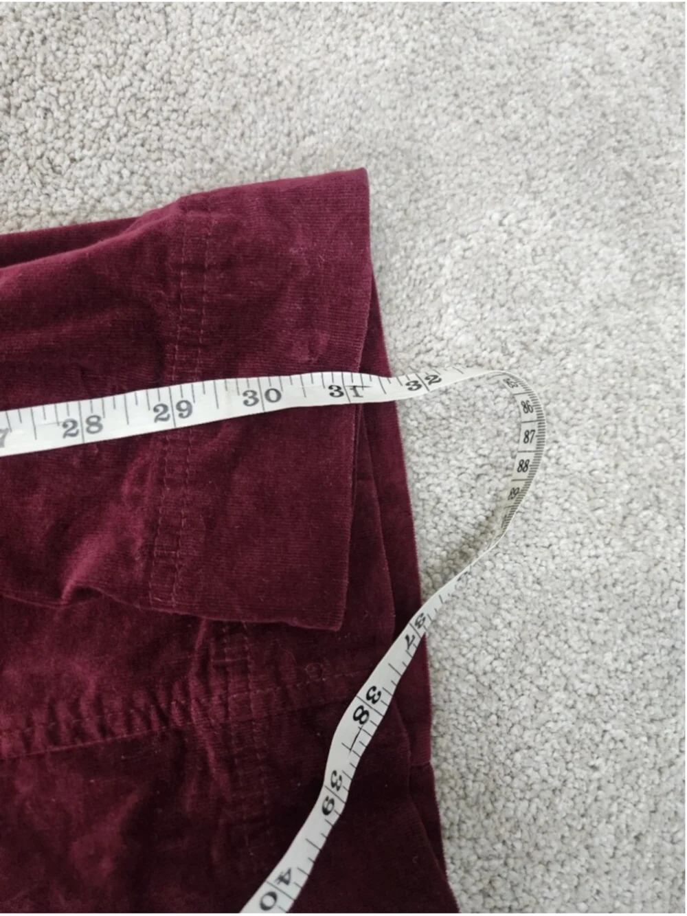 Anthropologie Pilcro Burgundy Leather Corduroy Jumpsuit Overalls Wide Leg Sz 12